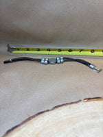 Silver Tone Beads on Leather Bracelet