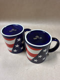 Otagiri American Flag Coffee Mugs - Pair