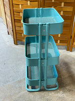 Teal Metal Cart