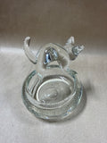 Clear Glass Cat Basket