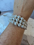 Faux Pearl Wire Wrap Bracelet