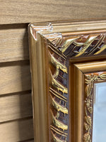 Gold Framed Beveled Mirror - See Description