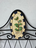 Basil Wrought Iron Scroll 2-Tier Wall Pocket Rack
