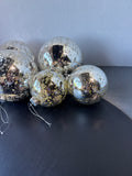 6 Mercury Glass Christmas Ornaments