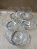 5 Piece Hand Blown Glass Wine Rinsers