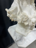 Art Nouveaux Marble Bust with Marble Pedestal***HEAVY ITEM***READ DETAILS ON PICK UP POLICY***