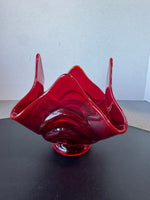 Viking Glass Red Epic Drape Bowl