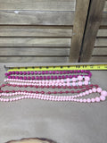 Pink Plastic Beaded Necklaces