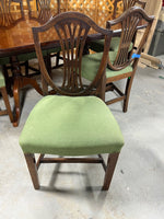 Double Pedestal Dininng Table, with (2) Leaves, (6) Chairs and Table Pads ***HEAVY ITEM***