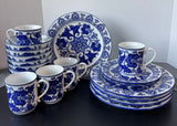 19-Piece Bombay Company Asian Garden Blue & White Chinoiserie China Set