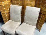 Richter Furniture Manufacturing Pair of Parson's Dining Chairs, with Micro Fiber Type Fabric