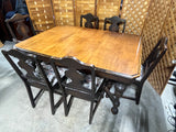Dining Table, 1 Leaf, 6 Chairs***HEAVY ITEM***READ DETAILS ON PICK UP POLICY***
