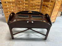 Butler Style Coffee Table with Glass