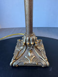 Metallic Resin Ornate Candlestick Buffet Lamp (WORKS)