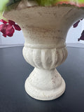 Faux Mixed Florals in Resin Urn