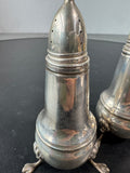 Crown Sterling Silver Weighted 3-Footed Salt & Pepper Shakers