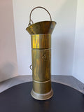 Brass Vintage Dutch Coal Scuttle or Umbrella Stand