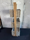 3-Tier Woven Basket Tower