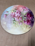 Limoges France Hand Painted Floral Cake Plate - Signed