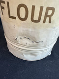 Farmhouse Style Antique Metal Lidded Flour Tin