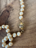 Champagne Faux Pearl Vintage Beaded Necklace