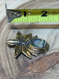 Gold Tone Brooch with Abalone