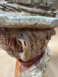 Mardo Bronze Clown Bust On Wood Base