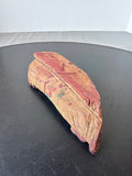 Handcarved Wooden Floral Block - Initialed