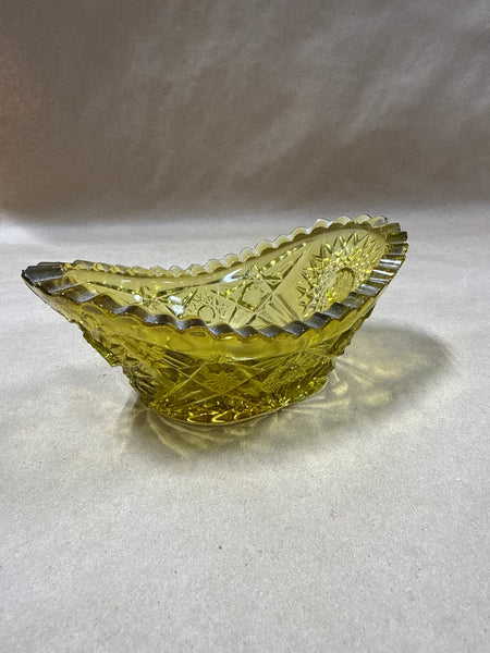 Yellow Starburst Anchor Hocking Candy Dish