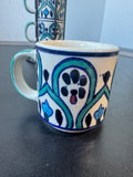 World Market Style 4-Piece Stacking Espresso Mugs with Stand