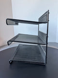 Eldon Expressions Black Mesh 3-Tier Desk Shelf Unit with Wall Mounting Option