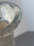 Trio of Reproduction Mercury Glass Style Decanters with Metal Horse Head Stoppers