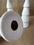White Ceramic Trees - 3 Trees