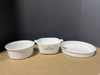 Corning Ware Lot, 3 pc