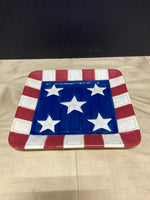 Garden Ridge Patriotic Square Plate