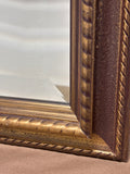 Beveled Mirror - Gold & Brown Tone Mirror