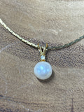 Gold Tone Necklace with Faux Pearl