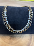 Gold Tone/Faux Diamond Choker