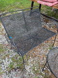 Black Cast Iron Outdoor Furniture Set, Four Pieces