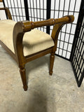 Wooden Sleigh Style Bench