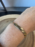 14K Gold Herringbone Chain Bracelet