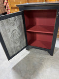 Primitive Style Cupboard with Tin Insert in Door
