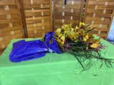 Bouquet of Faux Flowers, Cattails and Grasses
