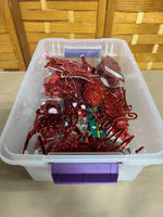 Red Christmas Ornament Lot