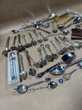 Lot Of Assorted Souvenir Spoons And Other Flatware