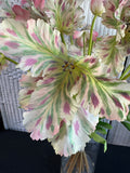 XL Pink Faux Floral Arrangement in Glass Vase