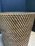 Woven Rattan Waste Basket