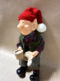 ZIMs The Elves Themselves Shelf Sitter Holding Teacup And Saucer With Box (D)