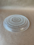 Textured Clear Glass Candle Plate