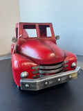 Zaer LTD Red Decorative Metal Pickup Truck Valentines Decor
